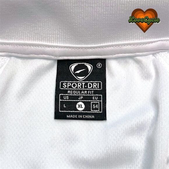 Men's Sport-Dri White & Blue Quick Dry Retro Sports Polo Shirt Top - Picture 5 of 6